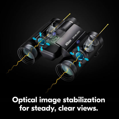 Nikon 16783 Stabilized 12x25 S Binoculars with Optical Image Stabilization