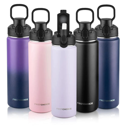 FristChoice Insulated water bottle with Straw24oz Stainless Steel Water Bottle for Adult KidsDouble Wall Vacuum Wide Mouth Insulated Water Bottle for SportsBPA-free and Leak-proof（24ozLavender） Atticus Goods