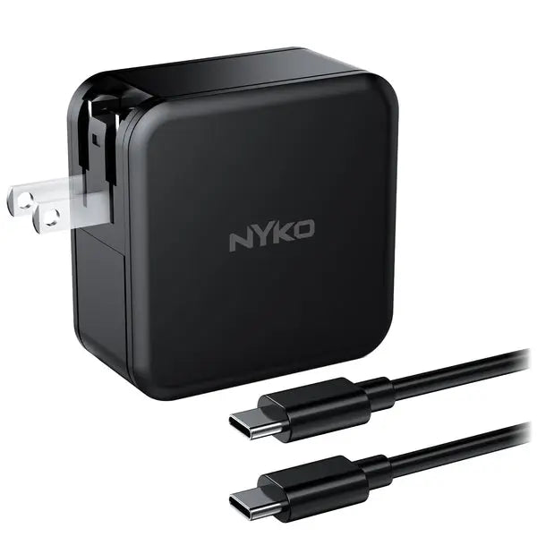 NYKO Switch 2 AC Power Cord with 65W Power Delivery and Detachable 6-ft USB-C Cable