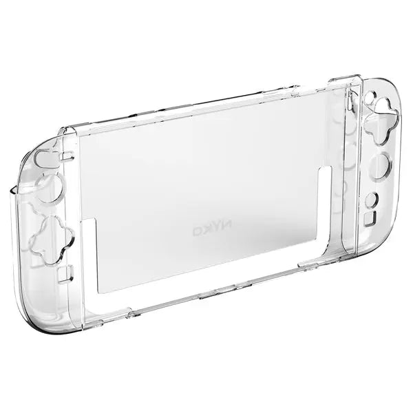 NYKO Switch 2 Thin Clear Case with Tempered Glass Screen Protector for Nintendo Switch 2 and Joy-Con