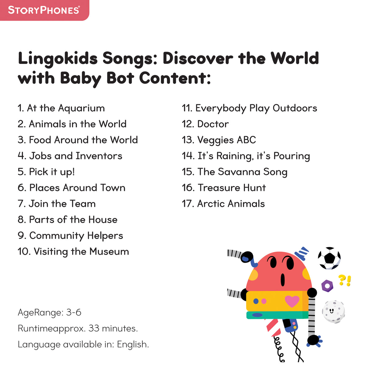 ONANOFF StoryPhones Lingokids BabyBot StoryShield STSH-LINGOKIDS-BABYBOT
