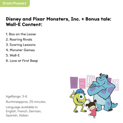 ONANOFF StoryPhones Pixar Monsters, Inc. StoryShield, Part Number SS-PIXAR MONSTERS INC