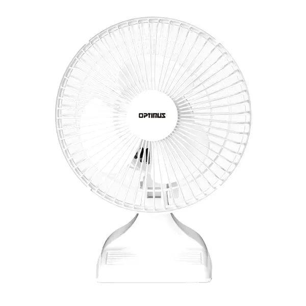 Optimus F-0645 Personal Clip-On Fan 6-inch – Versatile Table and Clip-On Fan with Adjustable Tilt and Quiet Operation