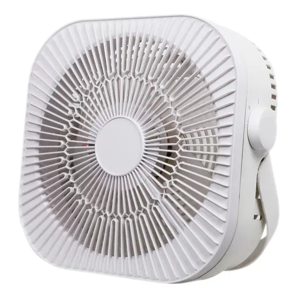 Optimus 12-Inch Box Fan F-1023 with Whisper-Quiet Motor and Adjustable Handle