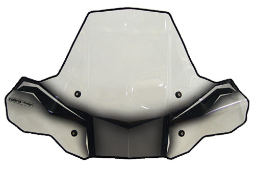 PowerMadd PROTEK Windshield, No Headlight Cut-Out, Rapid Release Mount - Durable Off-Road Protection