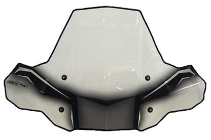PowerMadd PROTEK Windshield, No Headlight Cut-Out, Rapid Release Mount - Durable Off-Road Protection