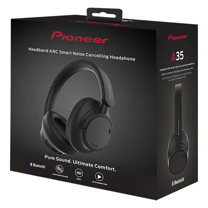 Pioneer A35 Over-Ear Wireless Headphones with Active Noise Cancellation and Hybrid Connectivity