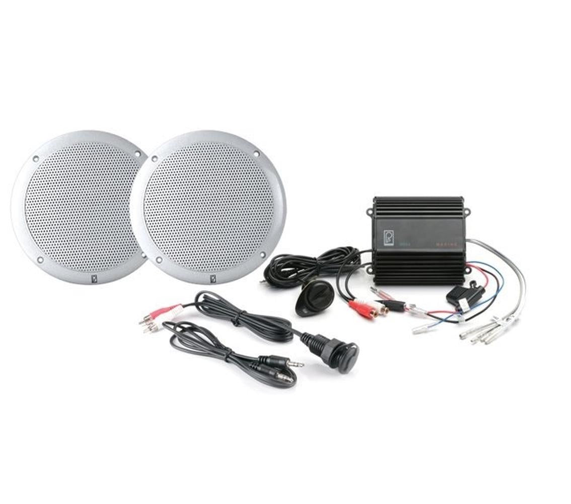 PolyPlanar MP3-KIT-A Marine Waterproof Amplifier and Speaker Kit for Small Watercraft