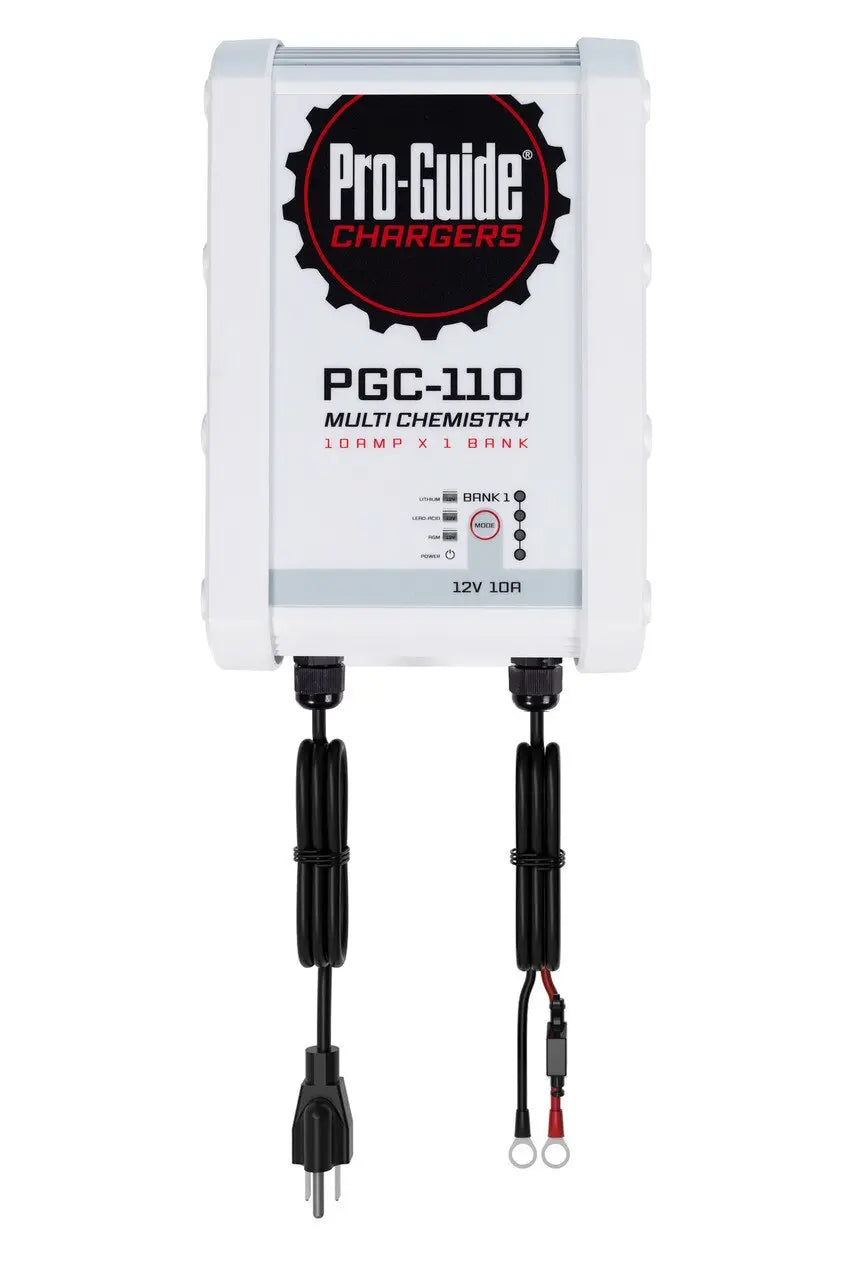 Pro-Guide Batteries PGC-110 1-Bank 12V 10A On-Board Charger for Lead Acid and Lithium Batteries