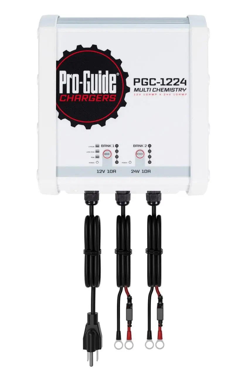 Pro-Guide PGC-1224 2-Bank 12V/10A Lead Acid, AGM & Lithium On-Board Battery Charger by Pro-Guide Batteries