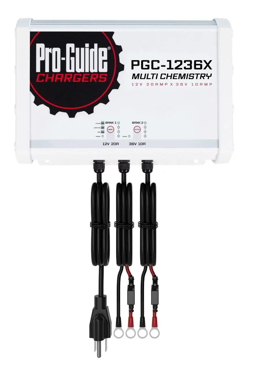 Pro-Guide PGC-1236X 12V Lead Acid, AGM, Lithium & 36V Lithium On-Board Battery Charger