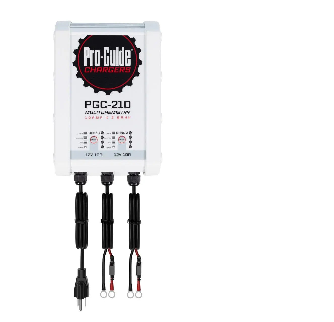 Pro-Guide PGC-210 2-Bank 12V Lead Acid, AGM, Lithium On-Board Charger - IP68 Waterproof