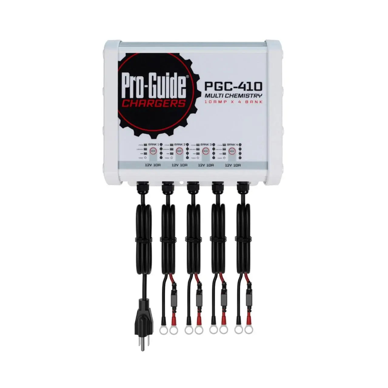 Pro-Guide Batteries PGC-410 4-Bank 12V Lead Acid, AGM, and Lithium On-Board Charger