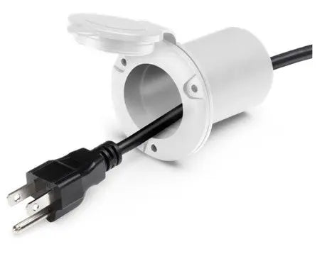 ProMariner 51310 Universal AC Plug Holder with White Finish