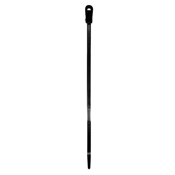 PROBRAND(TM) 8-Inch High-Strength Nylon Cable Mounts, Black, Pack of 100 (Part Number CABTIEMH750BL)