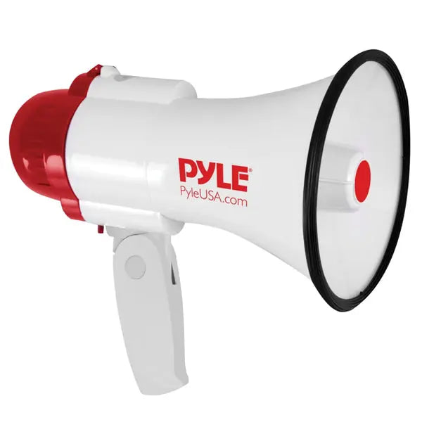 PYLE(R) PRO Megaphone PMP35R - 30W Power with Voice Recording, 800-Yard Range, and Built-in Siren