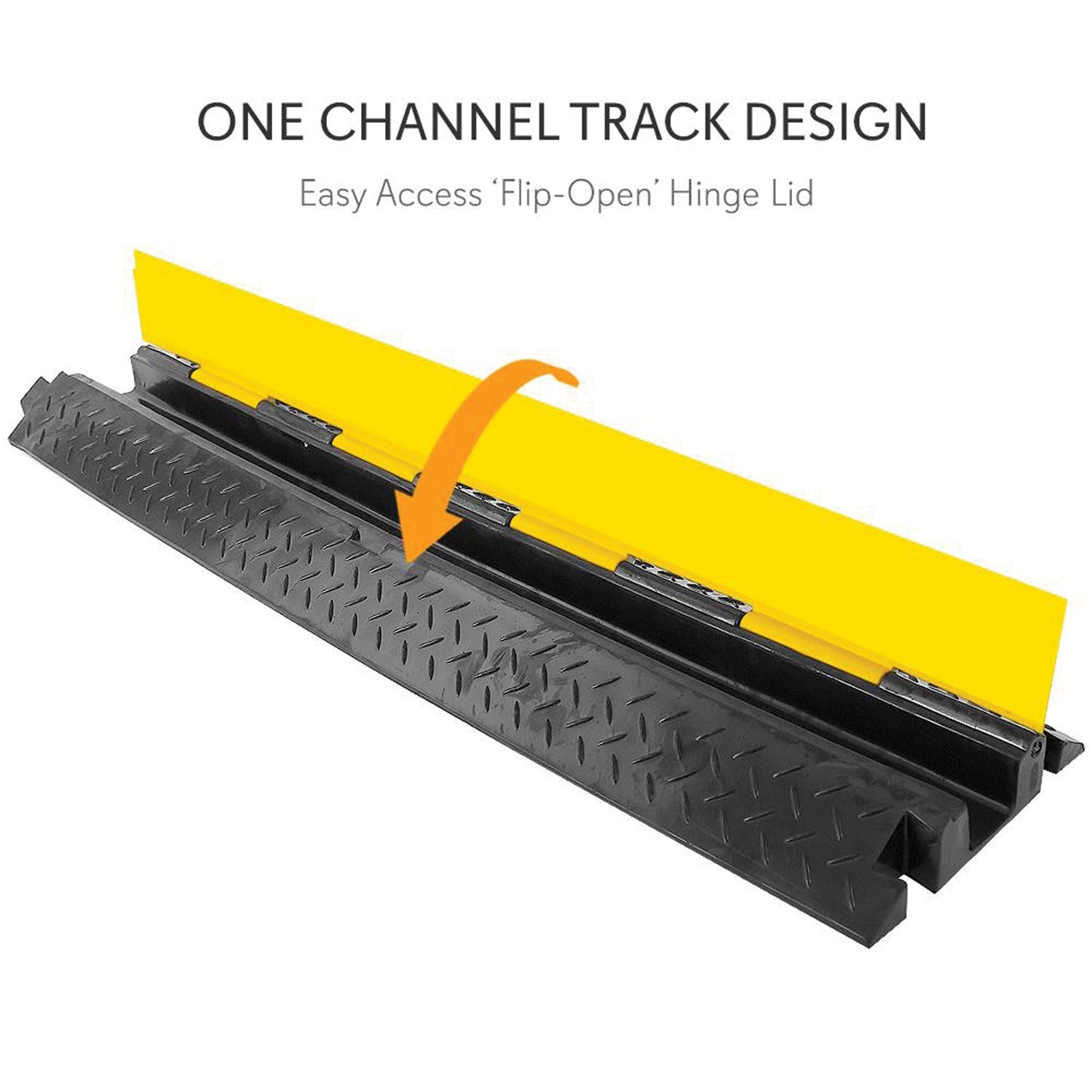 PYLE(R) CBL PRTCTR CVR RAMP - Heavy-Duty Cable Cover with Interlocking System, 39.4 Inches