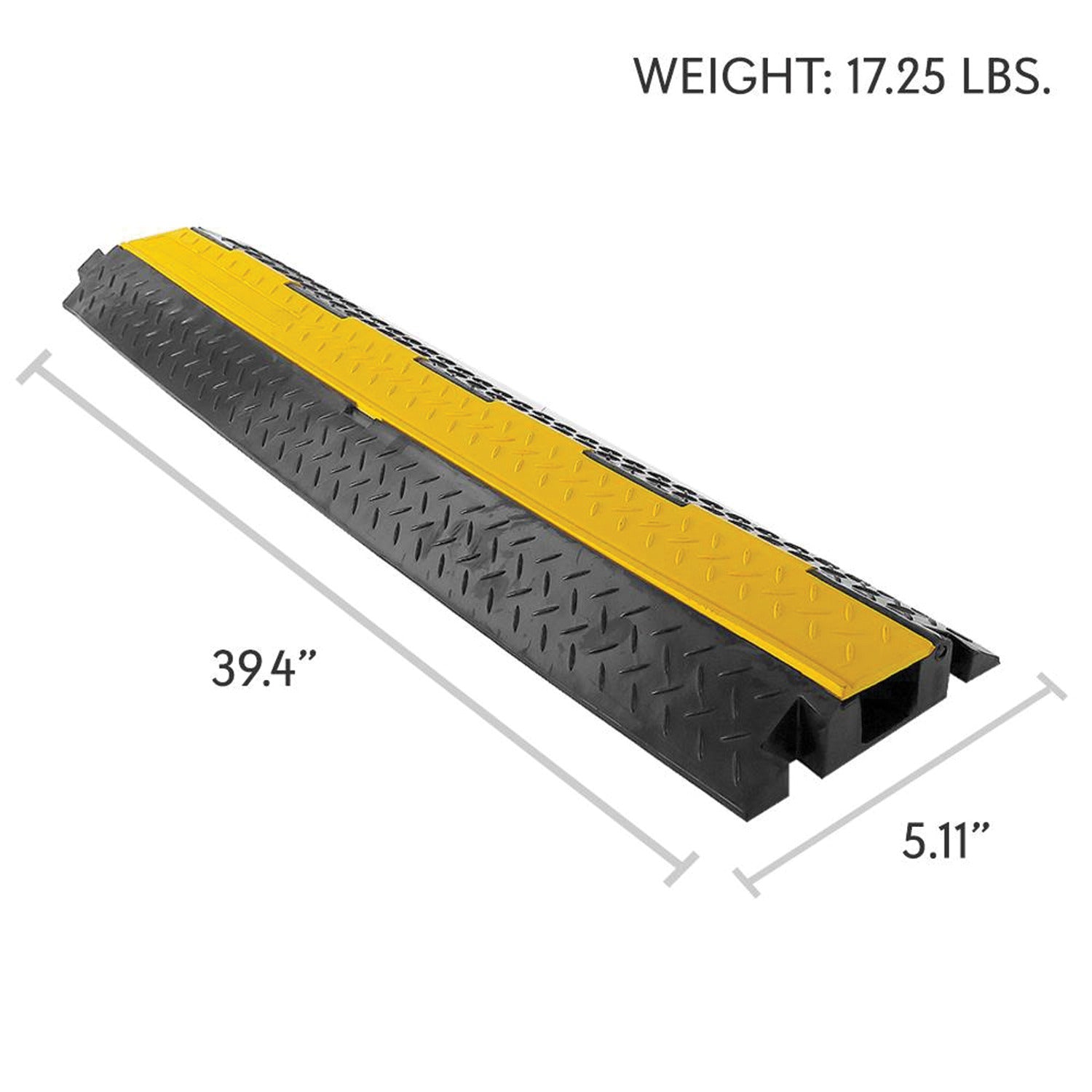 PYLE(R) CBL PRTCTR CVR RAMP - Heavy-Duty Cable Cover with Interlocking System, 39.4 Inches
