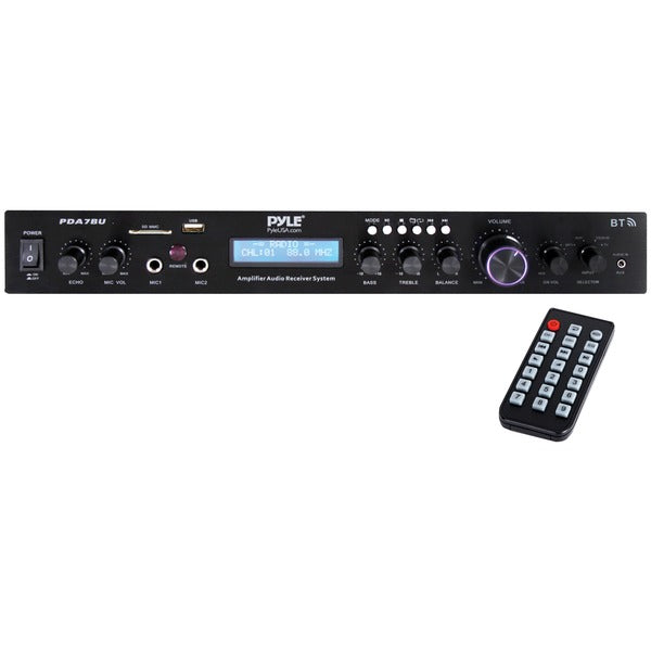 Pyle PDLPA7BU Rack-Mount Bluetooth Audio Receiver and Amplifier
