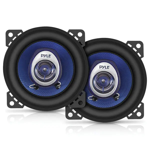 PYLE(R) PL42BL 4-Inch Coaxial Speakers with Blue Poly Injection Cones and High-Temperature Voice Coils