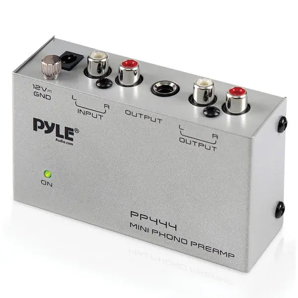 PYLE(R) CMPCT Phono Turntable Preamplifier Model PP444 for Turntables and Studio Equipment