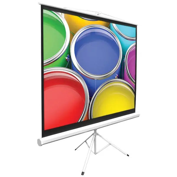 PYLE(R) 84-Inch Portable Projector Screen with Foldout Tripod and Matte White Surface