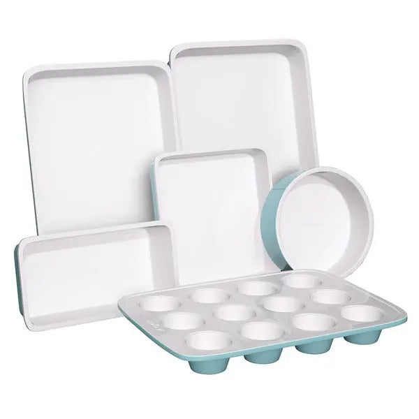NutriChef 6-Piece Commercial-Grade Bakeware Set with Non-Stick Ceramic Coating