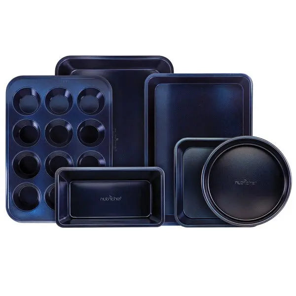 NutriChef NCBK6TRB Kitchen Oven Baking Pan Set – Commercial-Grade Non-Stick Bakeware for Home Use