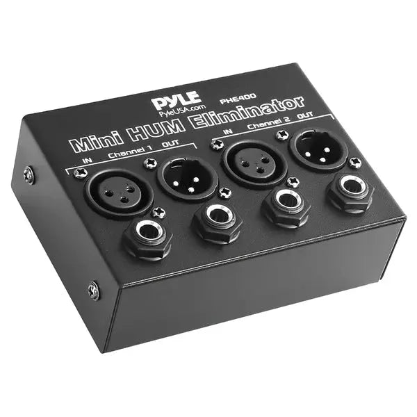 PYLE PHE400 2-Channel Hum and Noise Eliminator for Audio Ground Loop Isolation