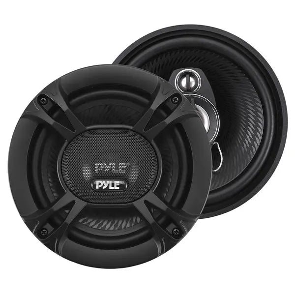 Pyle PL613BK 6.5-Inch 3-Way Car Speaker System with Black Poly-Injection Cones