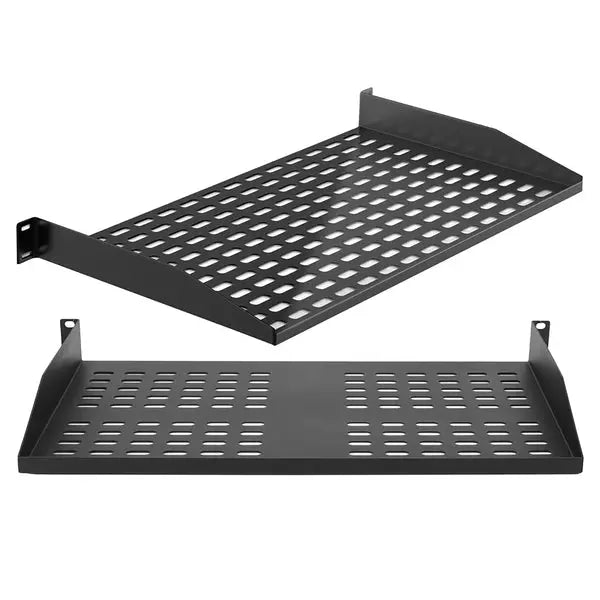 PYLE(R) 1UX2 Server Rack Mount Tray - Universal 19-Inch, Vented Shelf for 1U Equipment
