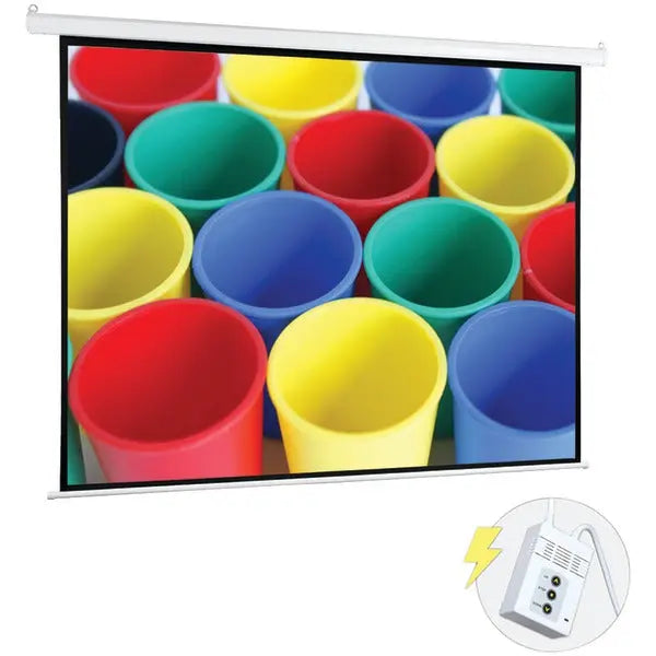 PYLE(R) 72-Inch Motorized Projector Screen with Remote and Matte White Finish