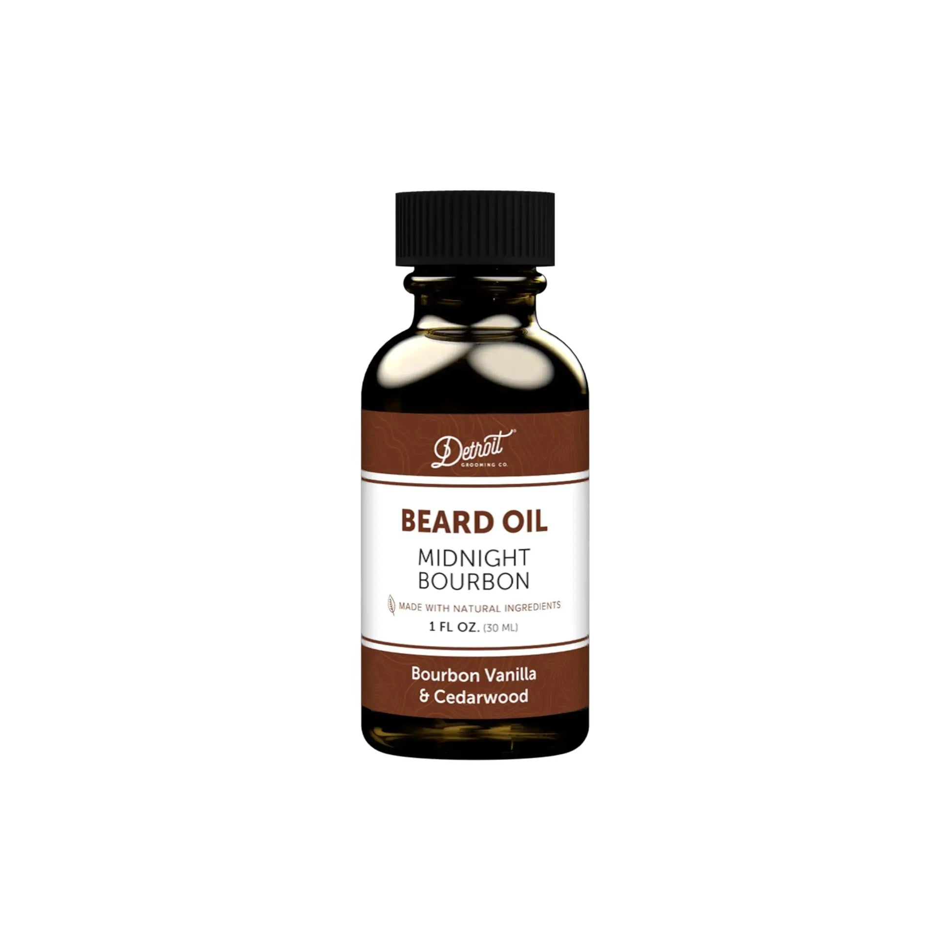 Detroit Grooming Co. Beard Oil – Midnight Bourbon Scent – Hydrating Beard Oil with Sweet Almond & Vitamin E – 1oz Atticus Goods