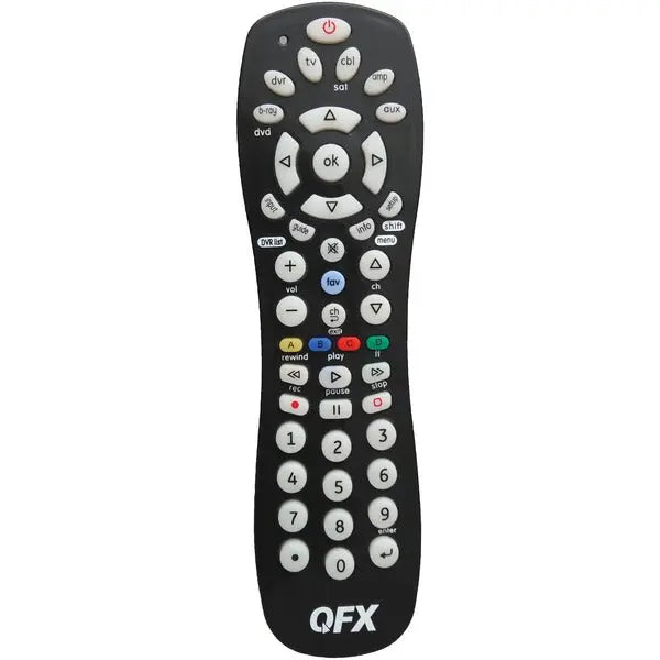 QFX(R) REM-6 6-in-1 Universal Remote Control for TV, DVD, VCR, and More