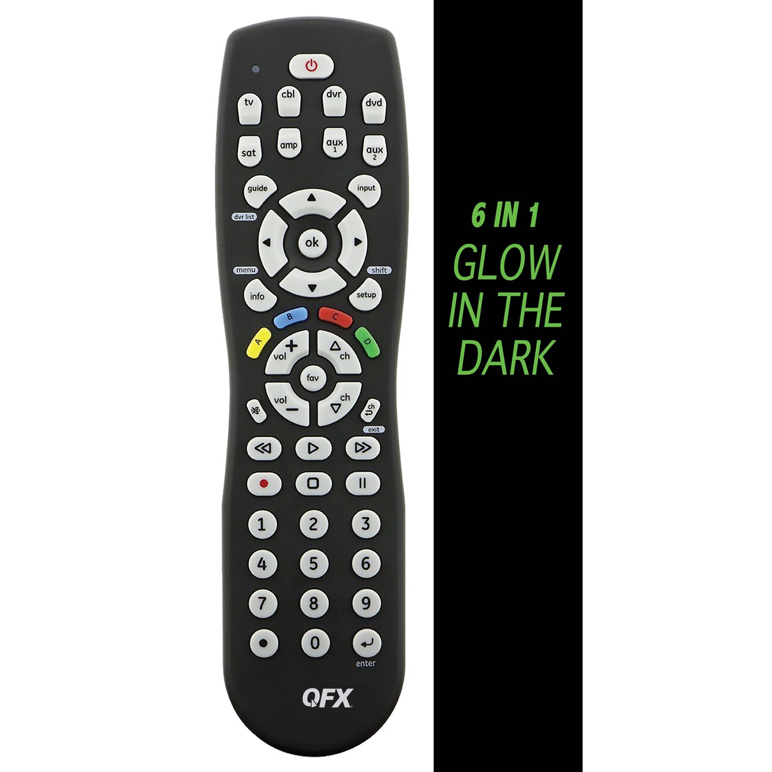 QFX(R) REM-8 8-in-1 Universal Remote Control