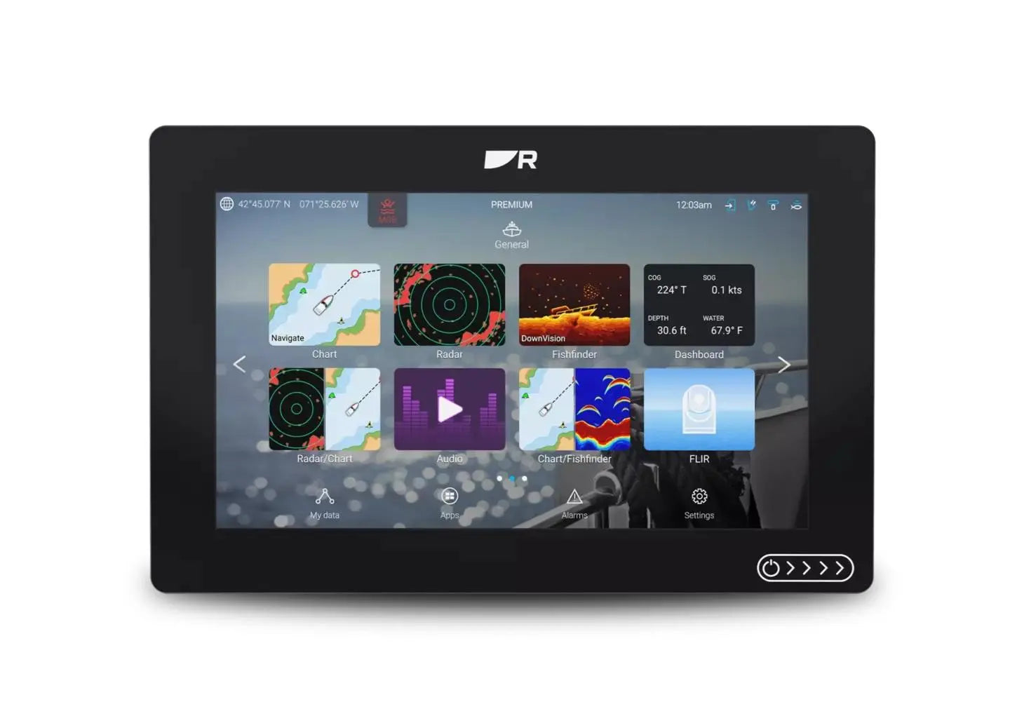 Raymarine Axiom 2 7-Inch Chartplotter with Built-In Sonar and Navigation Features (Part E70720)
