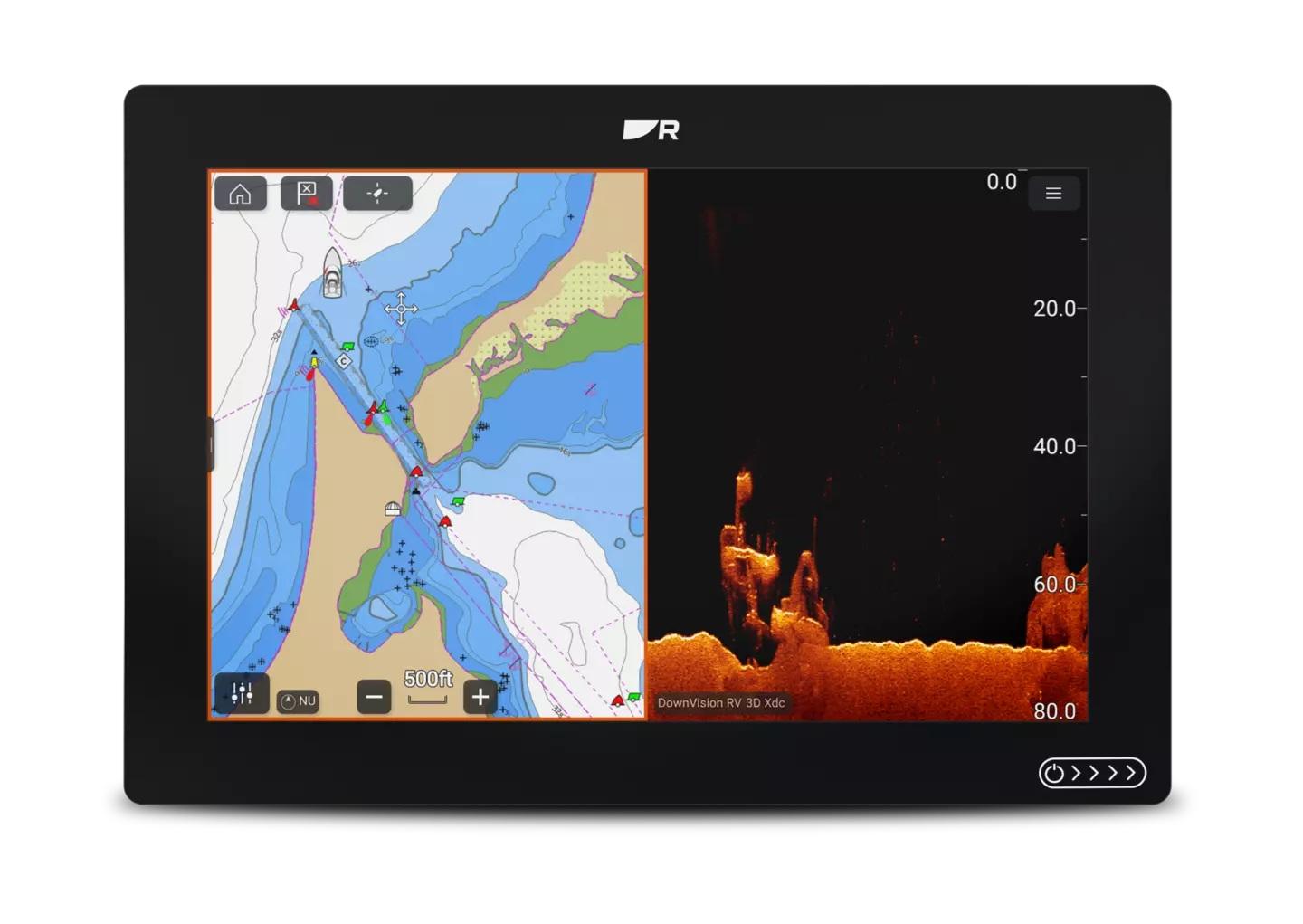 Raymarine Axiom 2 12RV Chartplotter-Sonar with LHC North America & RV-100 Transducer