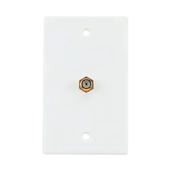 WALLPLATE COAX SNGL WHT