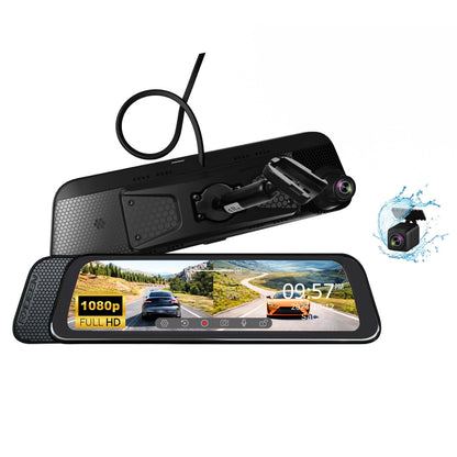 Rydeen R10-SPL 10-Inch Touchscreen Mirror Dash Cam with Dual-Channel DVR