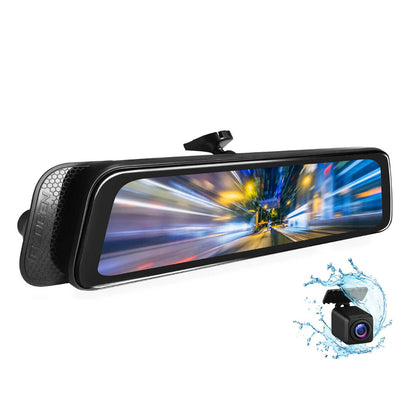 Rydeen R10-SPL 10-Inch Touchscreen Mirror Dash Cam with Dual-Channel DVR