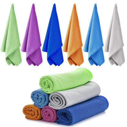 Ailawuu Cooling Towels 6PackIce Towel for Neck and FaceSoft Breathable Chilly Microfiber Towel for Hot WeatherCampingWorkoutSportsYogaGolfGymFitness Atticus Goods