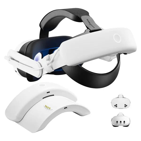 SONICGRACE MTA QST3 HD Strap with Dual Battery Pack and Charging Dock for Meta Quest 3