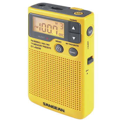 SANGEAN(R) DT-400W AM/FM Pocket Radio with Weather Alerts and Dynamic Bass Boost