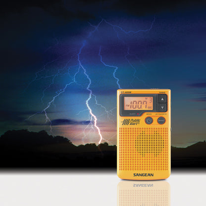 SANGEAN(R) DT-400W AM/FM Pocket Radio with Weather Alerts and Dynamic Bass Boost