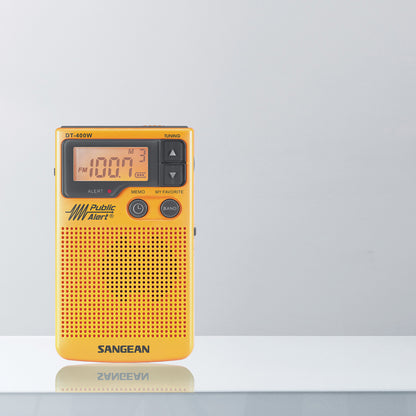 SANGEAN(R) DT-400W AM/FM Pocket Radio with Weather Alerts and Dynamic Bass Boost