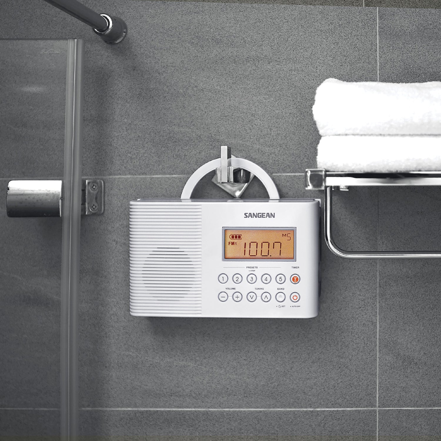 SANGEAN H201 Port Water-Resist Radio with NOAA Weather Alert and AM/FM Tuner