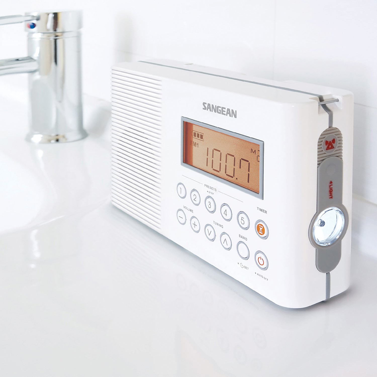 SANGEAN H201 Port Water-Resist Radio with NOAA Weather Alert and AM/FM Tuner