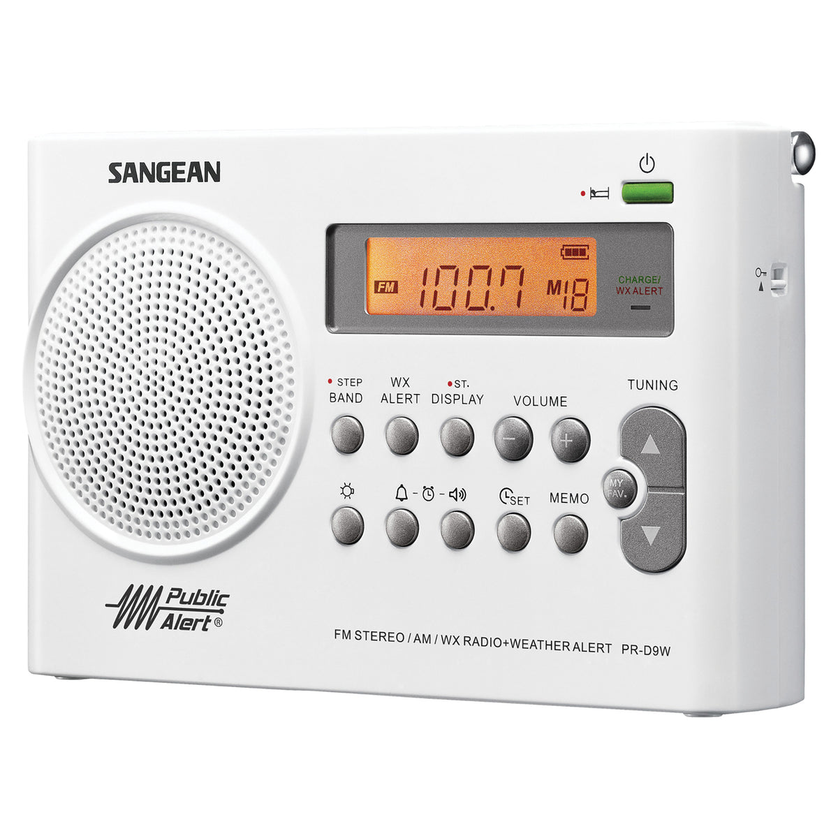 SANGEAN PR-D9W AM/FM/NOAA Alert Weather Radio with Public Alert Certification