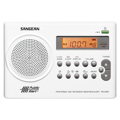 SANGEAN PR-D9W AM/FM/NOAA Alert Weather Radio with Public Alert Certification