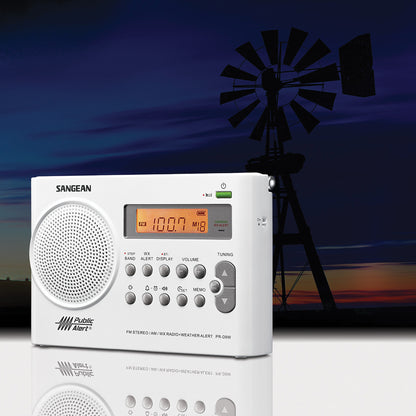 SANGEAN PR-D9W AM/FM/NOAA Alert Weather Radio with Public Alert Certification